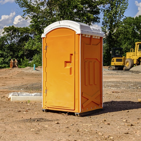 how often are the portable restrooms cleaned and serviced during a rental period in Holtwood